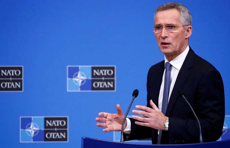El Secretario General de la OTAN Jens Stoltenberg durante la cumbre de la OTAN en febrero (REUTERS/Francois Lenoir)