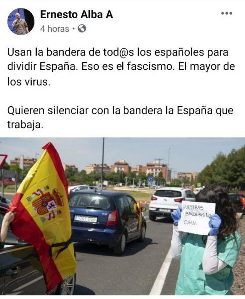 El secretario general del PCE en Andalucía dice que la estanquera es “la bandera de tod@s los españoles” – La otra Andalucía