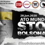 Brasil. Convocatoria internacional para el domingo 28 de Junio. #StopBolsonaroMundial