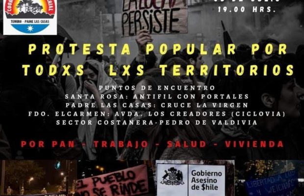 Chile. En primer día de Jornada de Protesta contra Piñera, numerosos actos y caceroladas: represión y detenidos (videos)