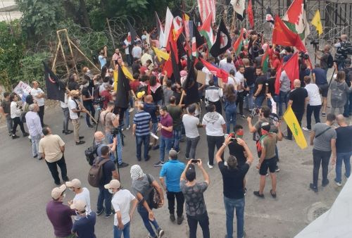 Líbano. Manifestación de jóvenes contra la injerencia estadounidense en Beirut