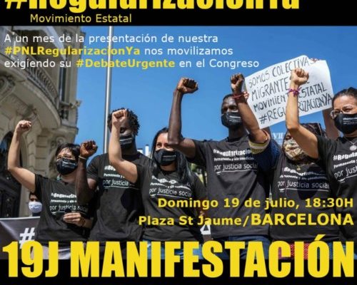 Migrantes. 19 de julio, Barcelona: Regularización ya!