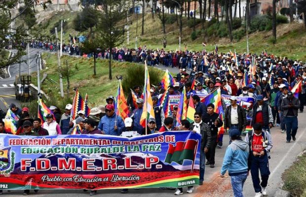 Bolivia. Este martes el pueblo marcha y participará en un gran cabildo por elecciones el 6/9 y repudio a la dictadura