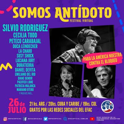 Silvio Rodríguez y artistas de Argentina, en concierto on line contra bloqueos, golpes y fascismo – La otra Andalucía