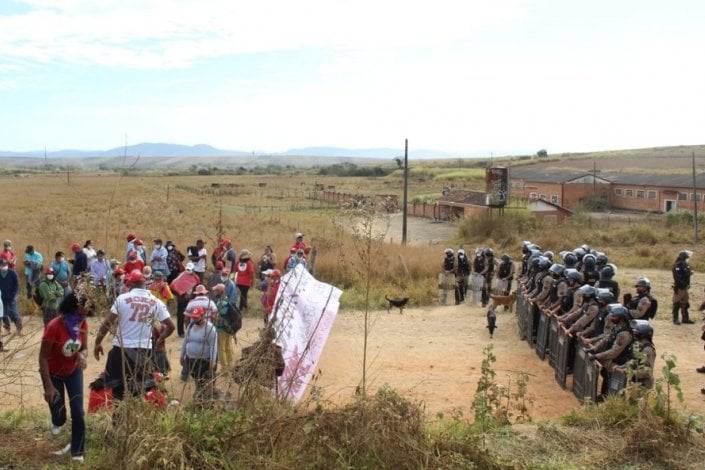 La Policía Militar desalojó la zona del campamento Quilombo Campo Grande, en Brasil, ocupada por el MST