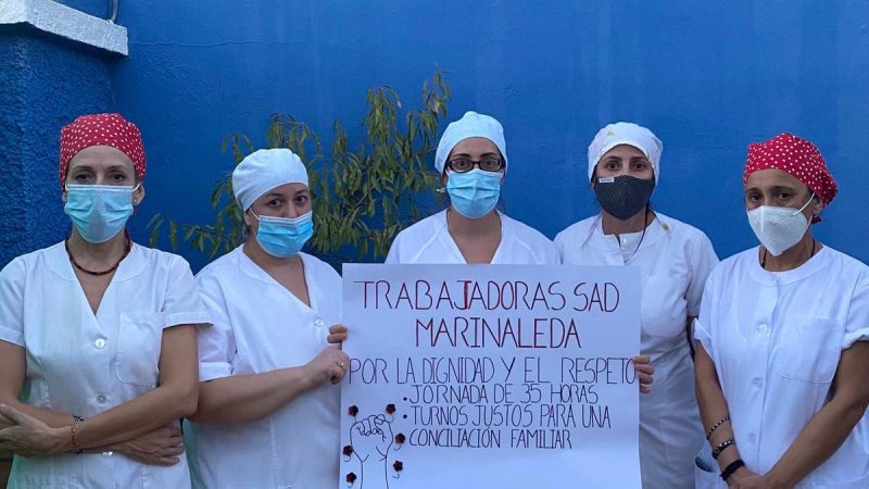 Sierra Sur: Trabajadoras de Ayuda a Domicilio en huelga en Marinaleda