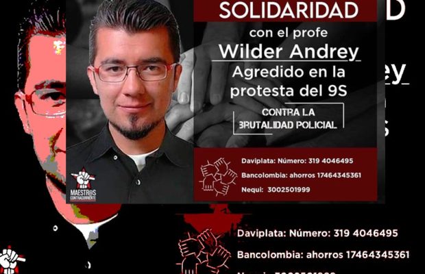 Colombia. Solidaridad con defensor de DDHH luego de brutal golpiza de la Policía