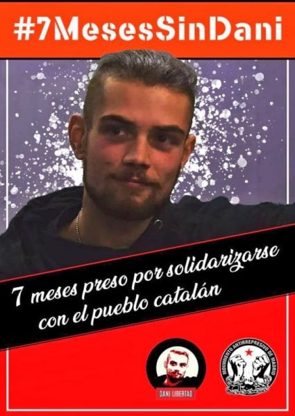Dani Gallardo preso solidaridad Catalunya