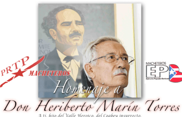 Puerto Rico. Los Macheteros rinden homenaje al patriota Heriberto Marín Torres