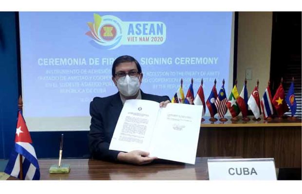Cuba. Ingresa al Tratado de Amistad y Cooperación de Asean