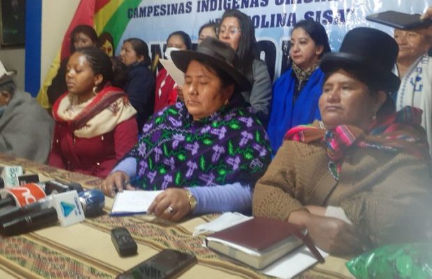 Bolivia. La Confederación de Mujeres Bartolinas Sisa exigen una purga dentro del Gobierno para barrer a las pititas
