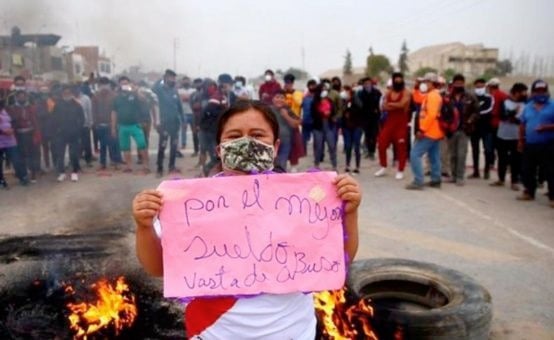 Perú. Trabajadores agrarios reinician protestas