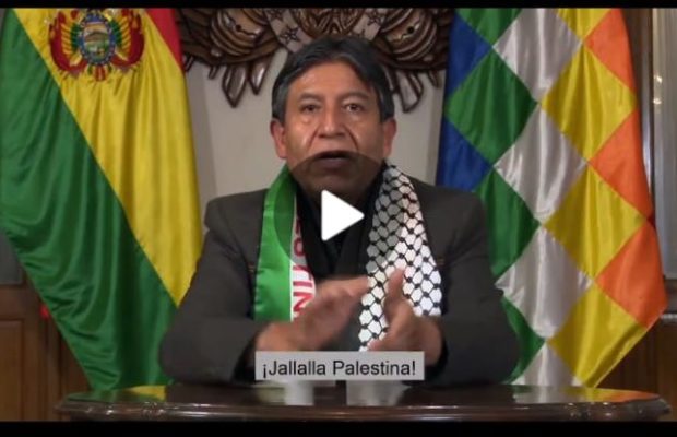 Palestina. Vicepresidente de Bolivia expresa un mensaje de solidaridad, respeto e identificación al pueblo palestino.