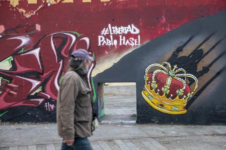 Grafitis pidiendo la libertad de Pablo Hasel