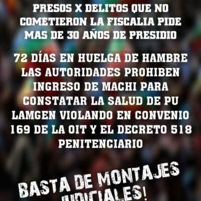 Nación Mapuche. Presos de Angol a 74 días de Huelga de Hambre!!!!!