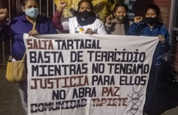 Argentina. #Caminata #BastadeTerricidio: Hermanas Tapiete inician el bloque Noroeste, desde Salta