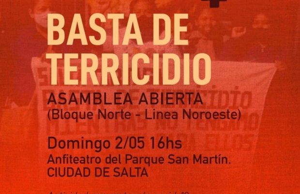 Argentina. #Caminata #BastadeTerricidio: Asambleas en Salta y Bahía Blanca