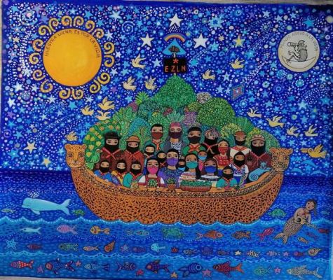 México. Las mujeres a bordo del barco “La Montaña” en la gira zapatista