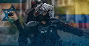 Policía colombiana aplasta a manifestantes con armamento israelí