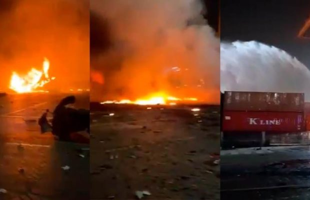 Emiratos Árabes Unidos. Dubai: Una fuerte explosión causa incendio en su principal puerto