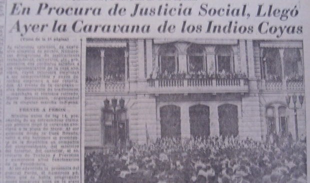 Argentina. Originarios en el balcón de la Casa Rosada
