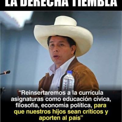 Perú. Pedro Castillo propone elaborar nueva currícula escolar para el 2022