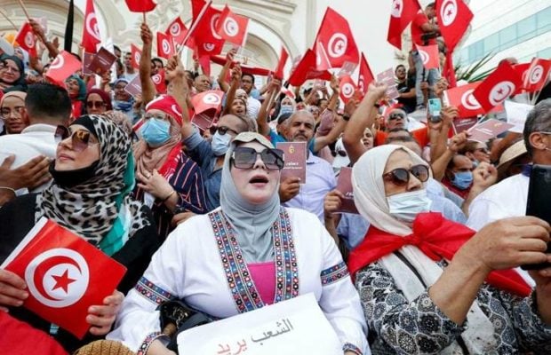 Túnez . Partido de los Trabajadores  protesta contra medidas de Saied