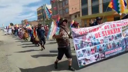 Bolivia. Víctimas de golpe de Estado boliviano llegan a Patacamaya
