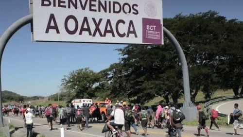 Migrantes. Caravana llega a Oaxaca en México