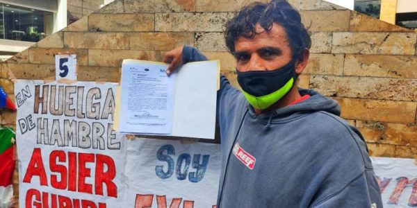 Euskal Herria. Asier Guridi concluye su huelga de hambre, tras conseguir el estatus de refugiado en Venezuela