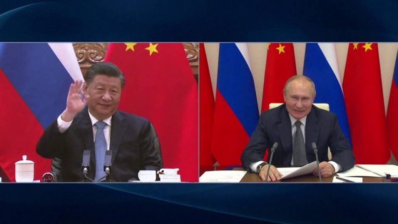 Los presidentes de Rusia y de China celebran una reunión virtual en medio de las crecientes tensiones con EE.UU.