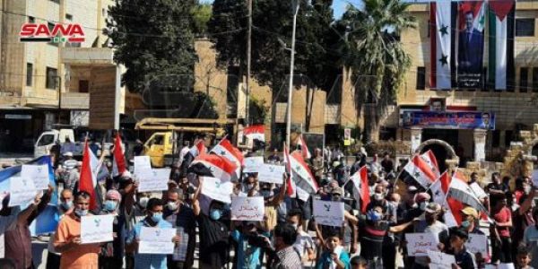 Siria.  En Hasaka piden expulsión de las fuerzas ocupantes de EEUU