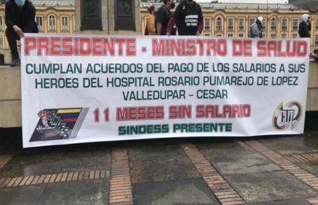 Colombia. Plantón por la sanidad pública y en rechazo proyecto de Ley 010