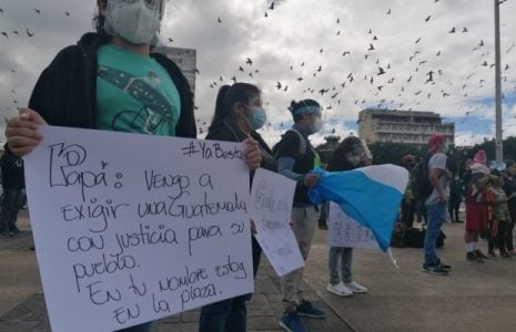 Guatemala. Día de protestas contra el gobierno de Giammattei