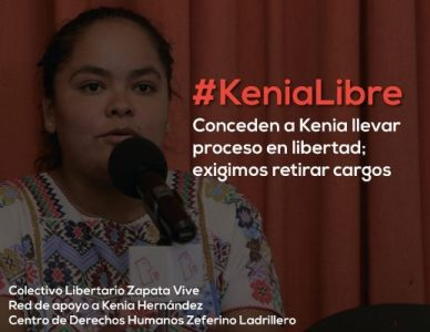 México. Inicia defensora Kenia Hernández, huelga de hambre en penal