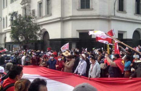 Perú. Miles de manifestantes y ronderos marcharon en Lima exigiendo el reconocimiento del triunfo de Pedro Castillo (video)