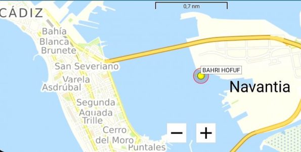 Cádiz: Barco saudí llega al puerto para cargar armamento