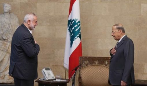 Líbano. Aoun elogia la resistencia de los palestinos en un encuentro con Haniyeh