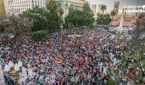 Argentina. Plaza de Mayo colmada en apoyo al FIT-U