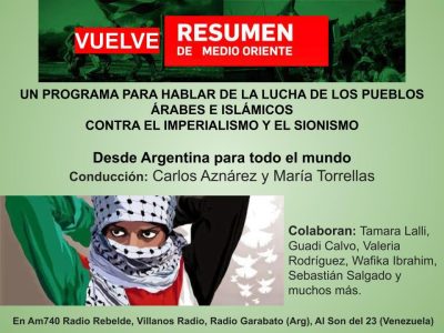 Radio. Resumen de Medio Oriente 1 de diciembre de 2021: Argentina, Palestina, Líbano y +info