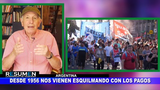 Televisión. Argentina. Protesta multitudinaria contra el FMI. 41 Marcha de la Resistencia de Madres de Plaza de Mayo LF
