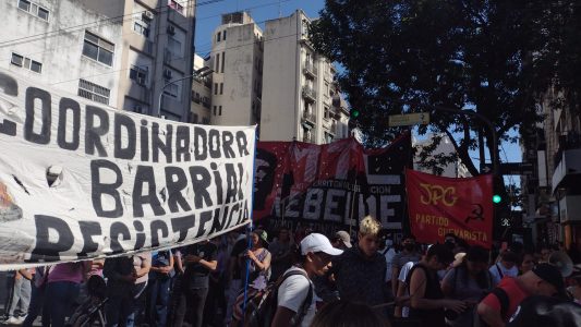 Argentina. Movilización por la libertad de Facundo Molares frente al