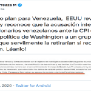 Canciller Arreaza: EE.UU reconoce que ilegal acusación contra funcionarios venezolanos corresponde a una instrucción política a gobiernos serviles