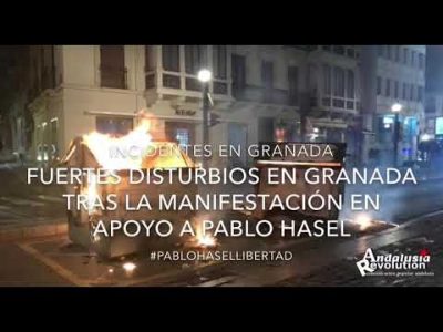 Granada: Concentración en apoyo a Pablo Hasel termina con cargas policiales y barricadas (vídeo)