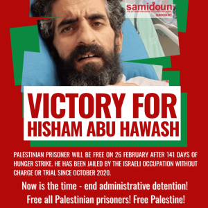 Hisham Abu Hawash, preso político palestino, saldrá en libertad tras 141 días en huelga de hambre