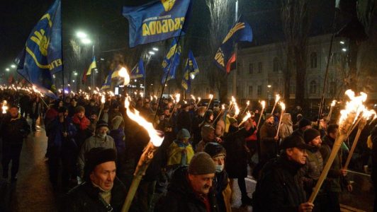 Marcha ultraderechista en Ucrania en honor de líder de los colaboracionistas nazis en la II Guerra Mundial