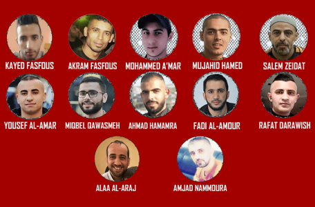 Palestina: 12 presos continúan su huelga de hambre por su liberación